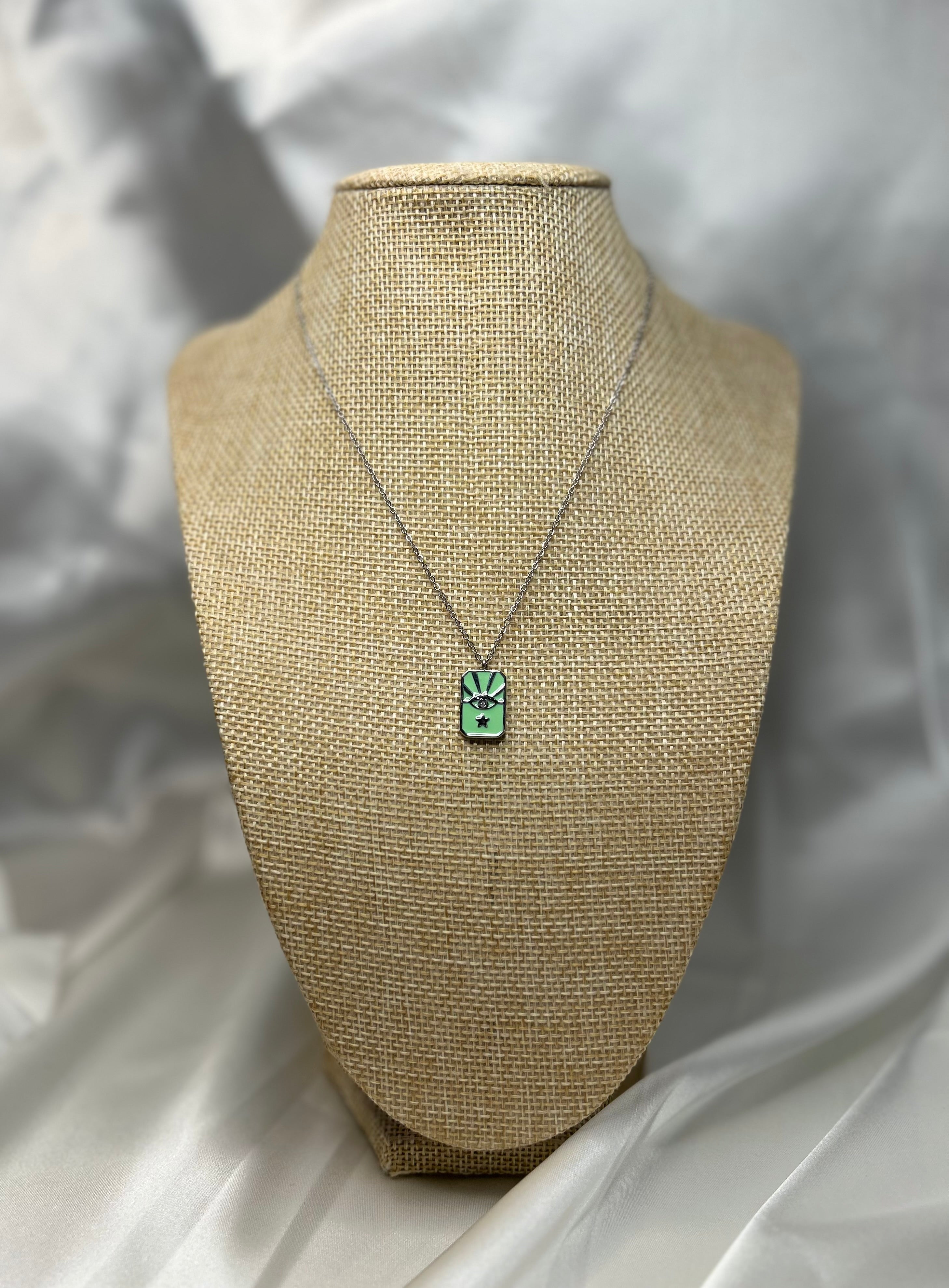 COLLIER ŒIL ARGENTÉ
